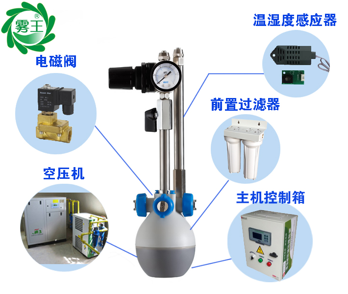 蓝狮在线干雾加湿器系统组成